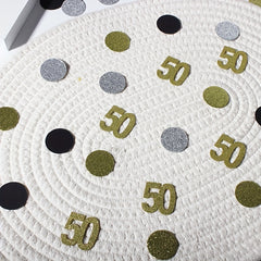 120pcs 50th Birthday Party Decoration Golden Confetti