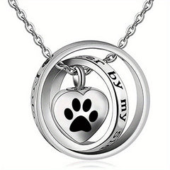 Pet Memorial Necklace Heart Pendant Cremation Urn Ashes Jewelry