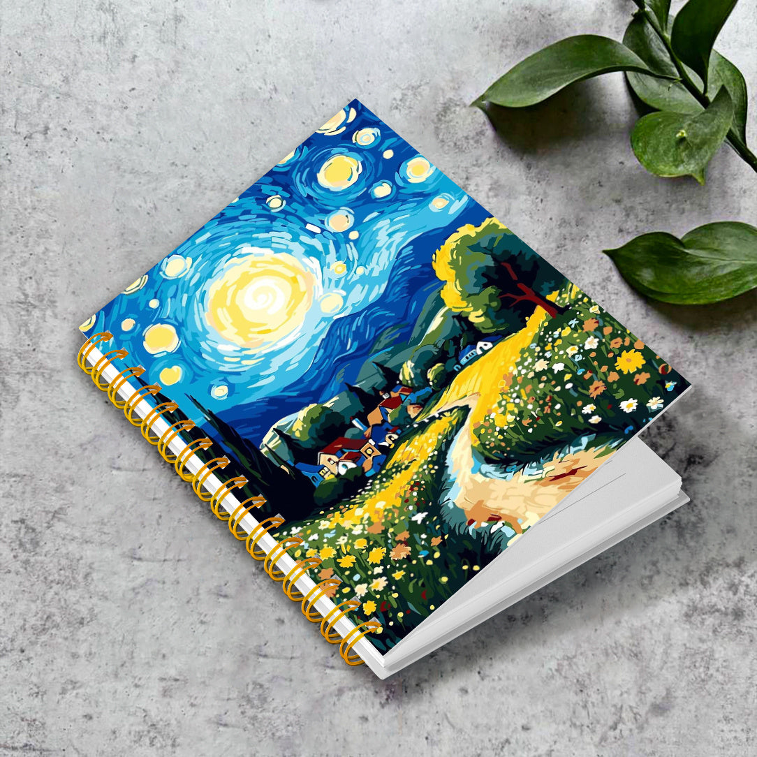 Rustic Sky & Grassland Scenery Notebook 13x21cm 50 Pages