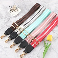 Adjustable Geometric Pattern Bag Strap for Handbag Shoulder Bag & Purse