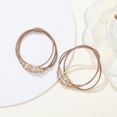 2pcs Bracelet Hair Ties Decorative Ponytail Holders Elastic Hair Bands