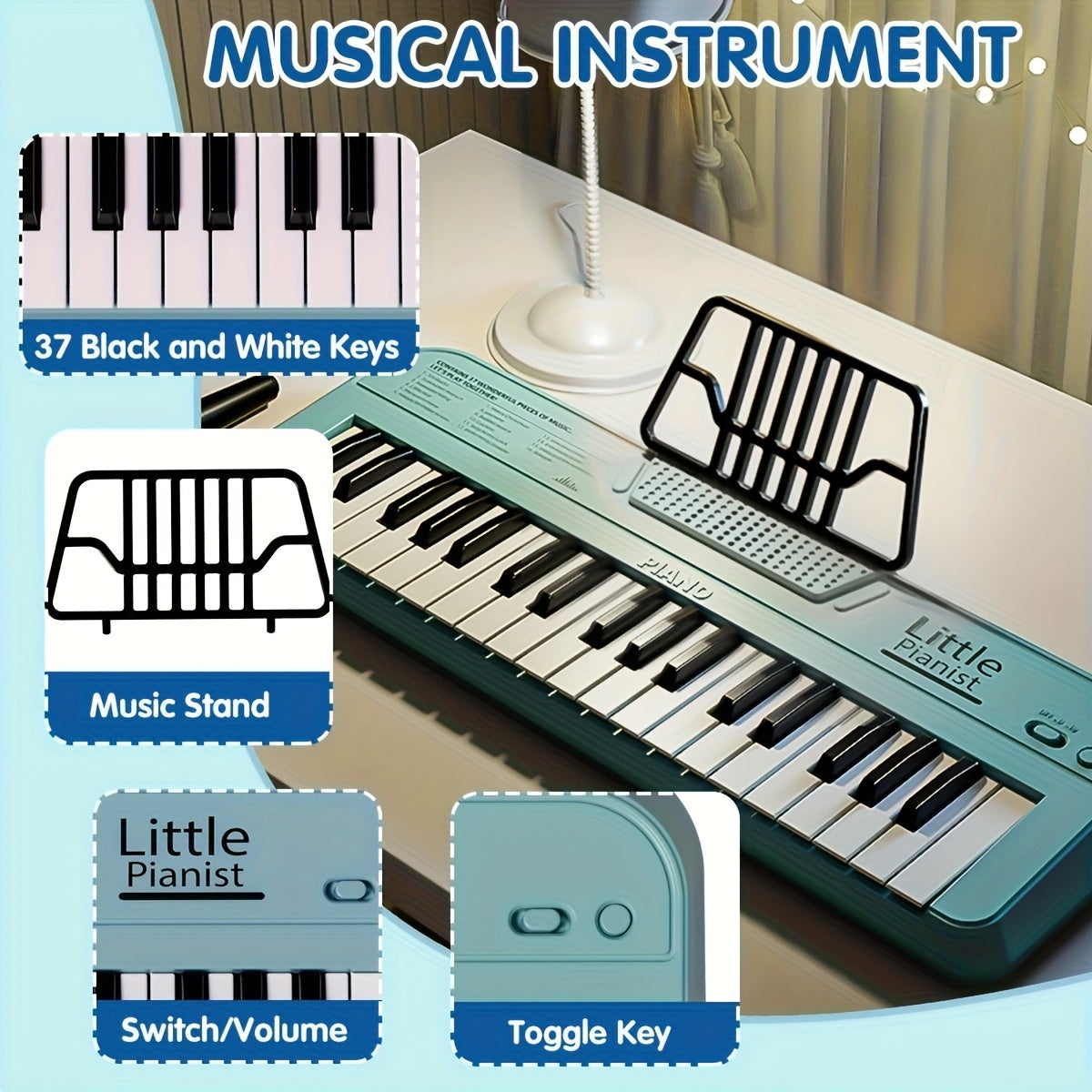 Interactive Toddler Piano Keyboard with 36 Keys