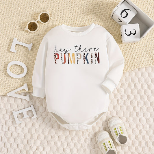 Baby Boy Casual Onesie HET THERE PUMPKIN Print Romper