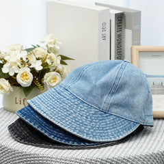 Adjustable Denim Sun Hat UV Protection Bucket Hats for Women