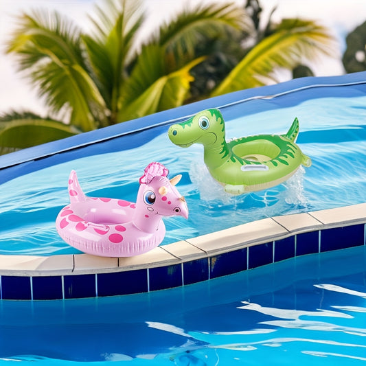 Inflatable Dinosaur Swim Float Handle Anti-rollover Pool Ring