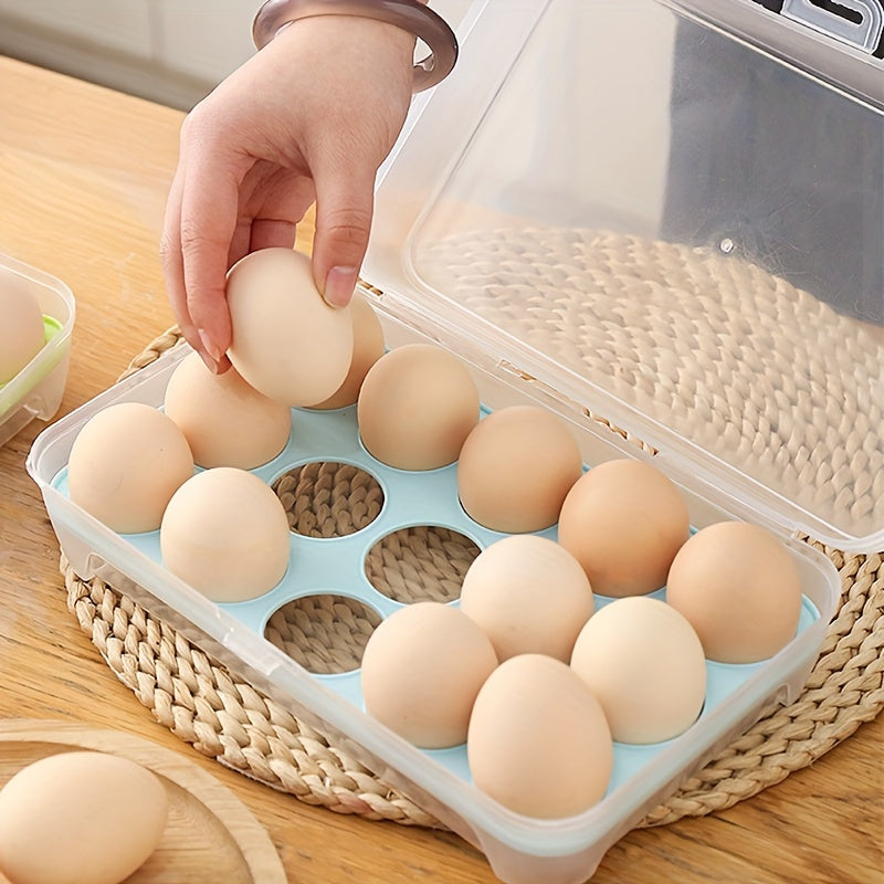 15 Grids Egg Storage Box With Lid Durable Reusable Anti Drop Container