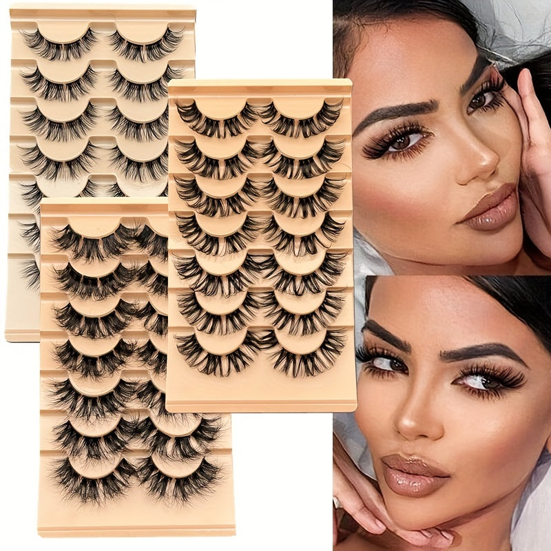 Natural Cluster Lashes Extensions Wispy False Eyelashes 3D DIY 7 Pairs