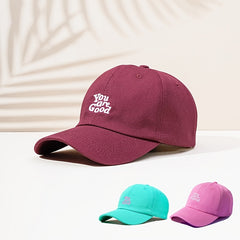Y2K Embroidery Baseball Cap Couple Dad Hats Cotton Sunscreen Sports Hat Women's