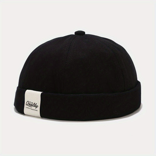 Men's Beanie Hat with Cloth Label