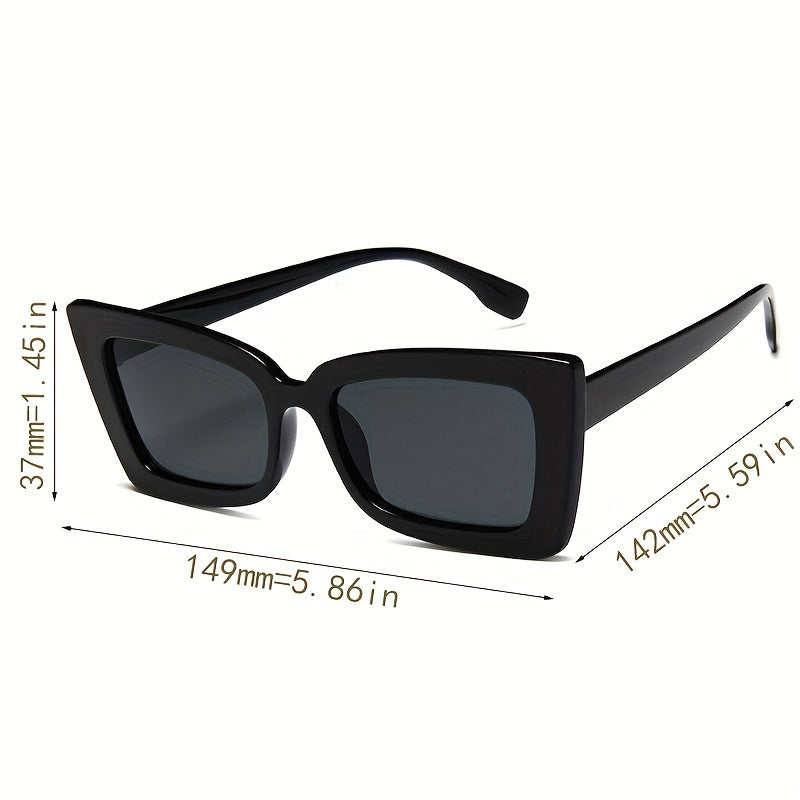 Y2K Square Sunglasses Hiphop Block Glasses UV400