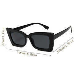 Y2K Square Sunglasses Hiphop Block Glasses UV400