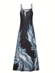  Tie Dye V Neck Maxi Dress