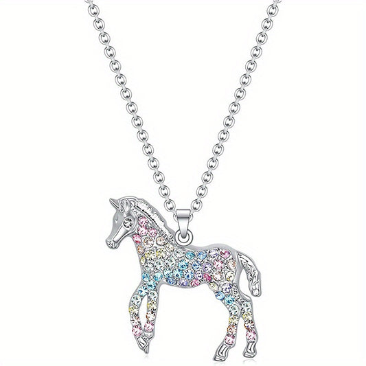 Horse Pendant Necklace for Girls