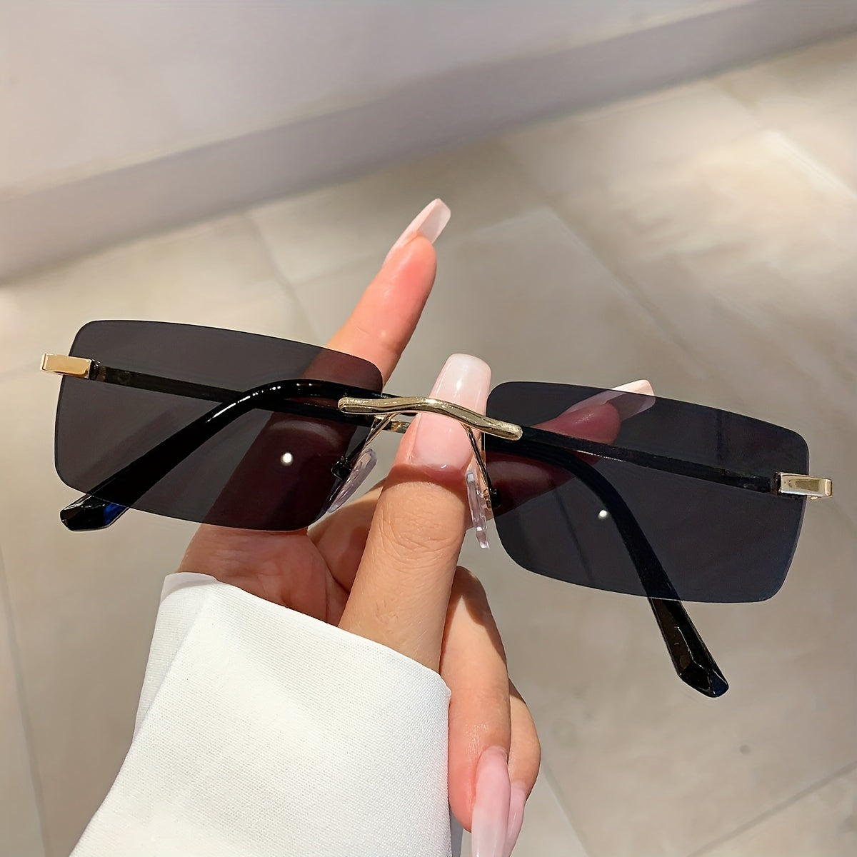 Rimless Sunglasses UV400 Candy Shades for Beach Party