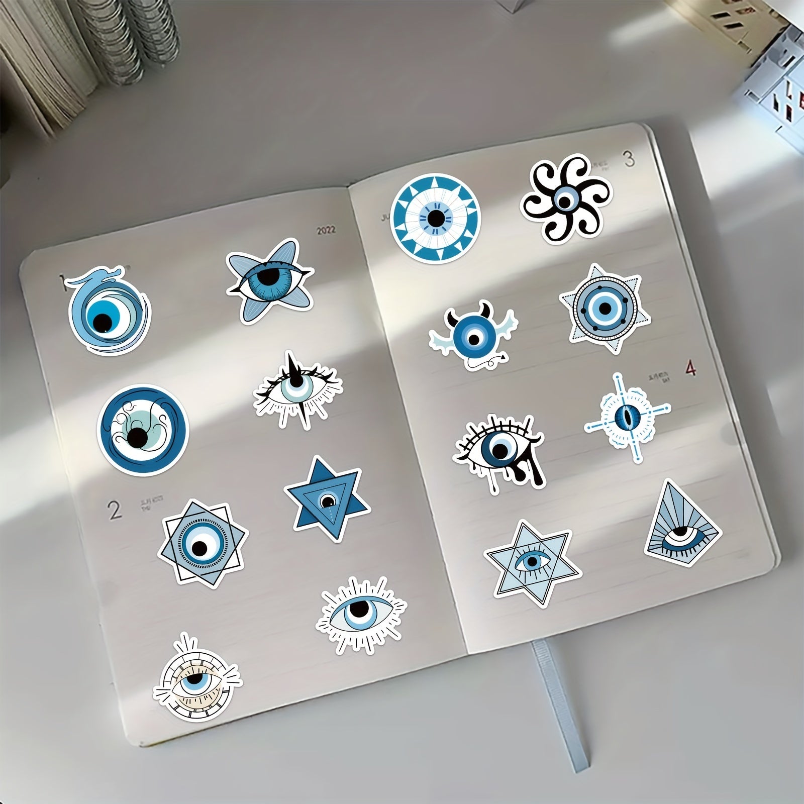 60pcs Evil Eye Stickers for Water Bottle Car Computer & More
