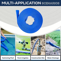 3 Pack 50FT Pool Backwash Hose Reinforced Sump Pump Discharge Hose