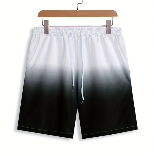 Men's Ombre Drawstring Shorts - Summer Style