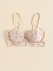 Floral Lace Unlined Bra Sexy Ultra Thin Push Up Intimates Bra