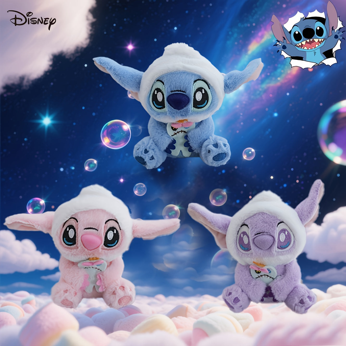 Stitch Keychain Plush Doll with Hat Bag Charm