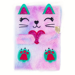 Love Heart Cat Lockable Journal Set Diary Stickers Mini Wallet for Teens