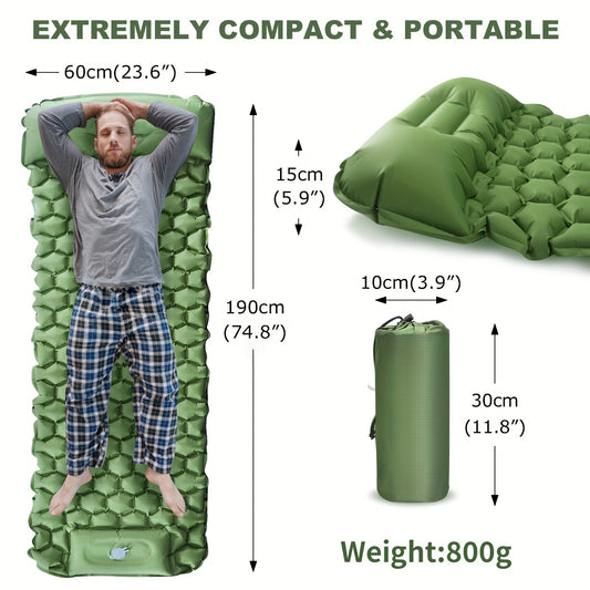 Double Self Inflating Sleeping Pad with Pillow for Camping
