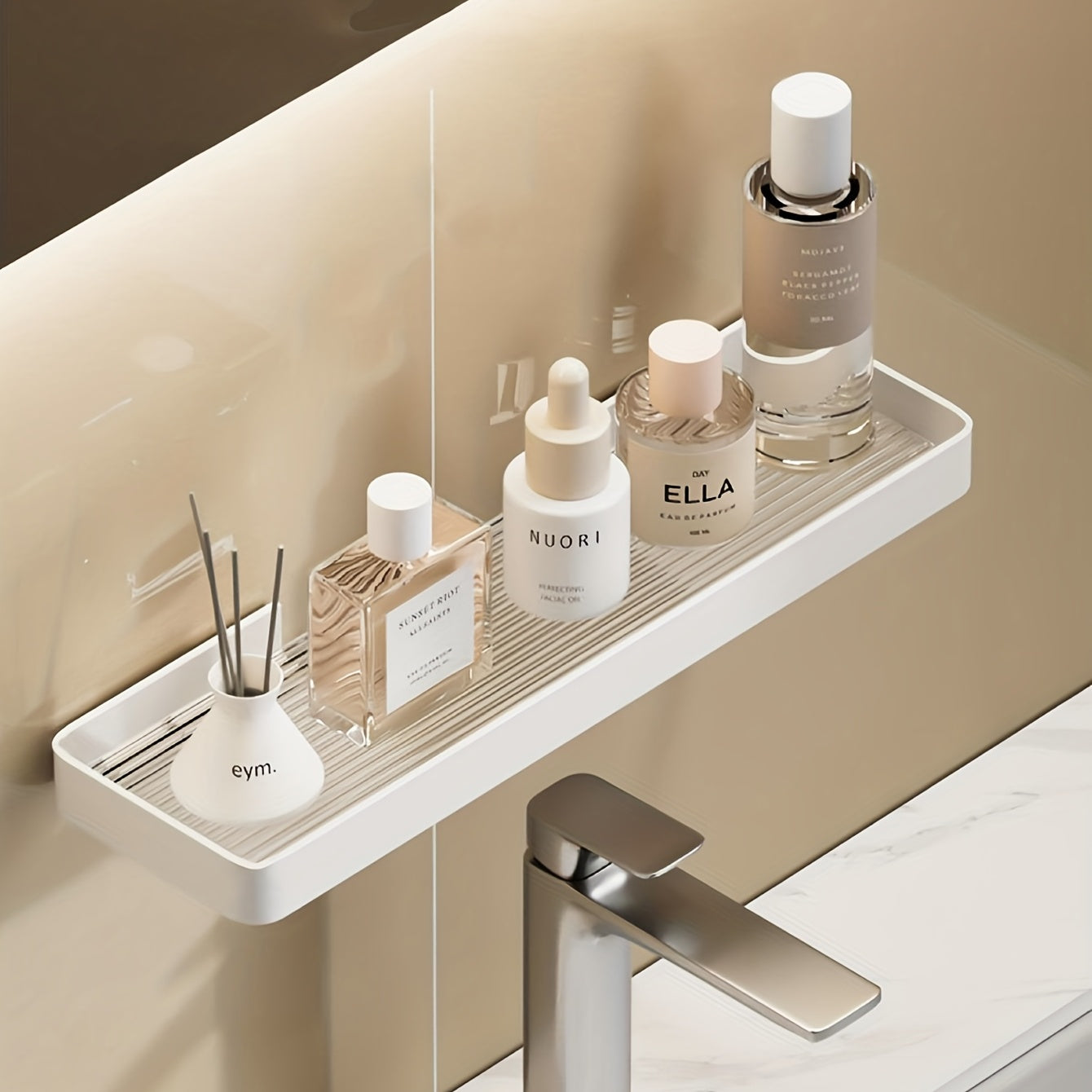 Wall Mounted Bathroom Storage Rack Organizer