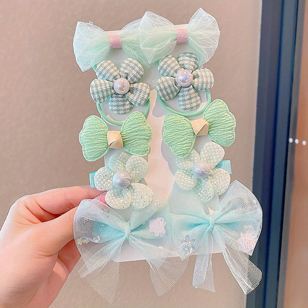 10 Pcs Kids Bow Hair Clips Flowers Hairpin Set for Girls 1 Year Old
