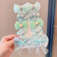 10 Pcs Kids Bow Hair Clips Flowers Hairpin Set for Girls 1 Year Old