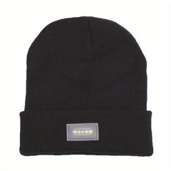 LED Light Beanie Hat Warm Solid Knitted Hat Unisex Outdoor Fishing Hiking