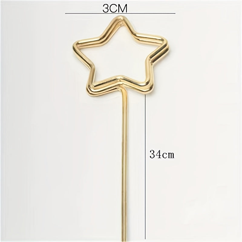 Metal Flower Fork Bundle Clip Golden Plated Sticker Gift Card