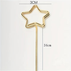 Metal Flower Fork Bundle Clip Golden Plated Sticker Gift Card