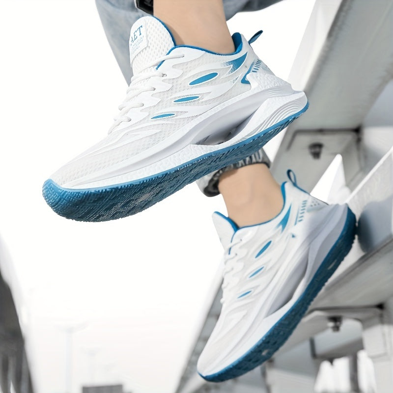 Men's Striped Lace up Running Shoes Anti-Skid Sneakers
