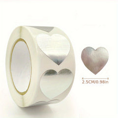 500pcs Heart Shaped 'Thank You' Stickers for Crafting