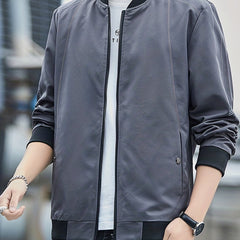 Men's Full Zip Varsity Jacket Casual Baseball Coat