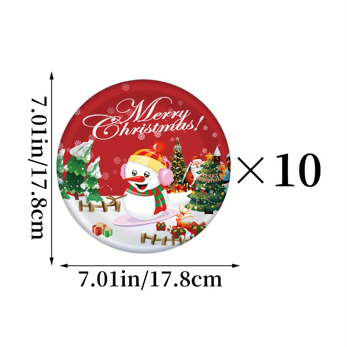 Snowman Christmas Party Supplies Set - 30 Pieces Disposable Dinnerware