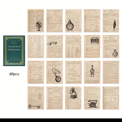 Retro Hand Account Collage Base Paper 60 Pc