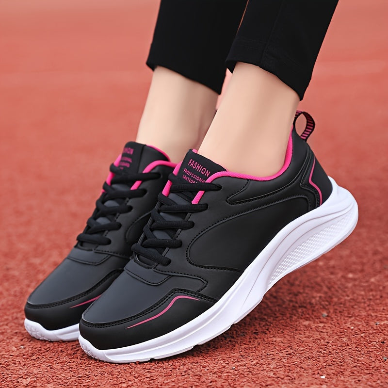Women's Lace-up Lightweight Running Shoes Non-slip Athletic Sneakers
