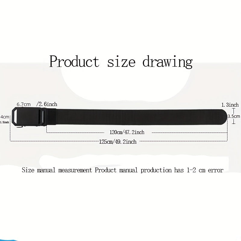 Men's Outdoor Sports Canvas Belt Decorative Clothing Accessories