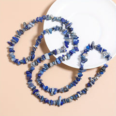 Vintage Boho Stone Beaded Chain Necklace Jewelry