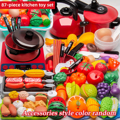 Kids Home Kitchen Toy Set Girl Baby Simulated Cooking Educational Toys