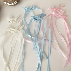 2pcs Braided Hair Ribbon Bow Hairpin Ponytail Headdress Tie Hair Accessories