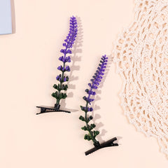2pcs Lavender Decor Duck Billed Hair Clip for Hair Bangs Braids