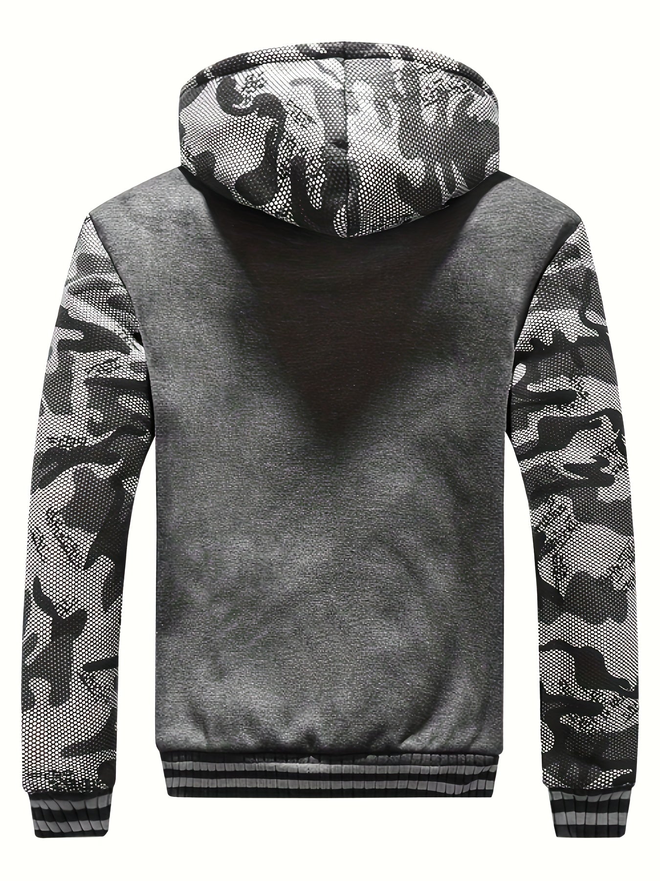 Men's Plush Fleece Hooded Jacket