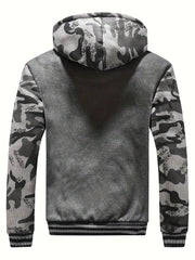 Men's Plush Fleece Hooded Jacket