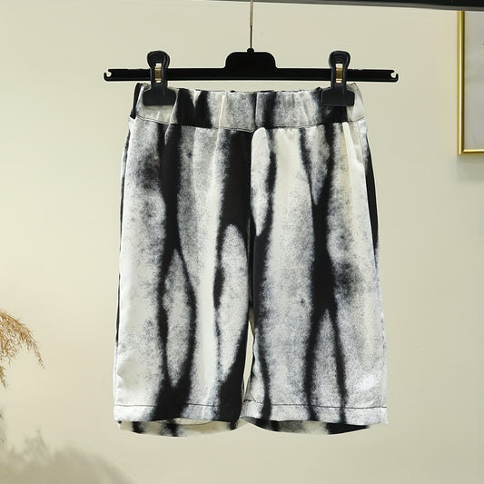 Kid Teen Girls Tie Dye Art Print Shorts Casual Outfit Clothes