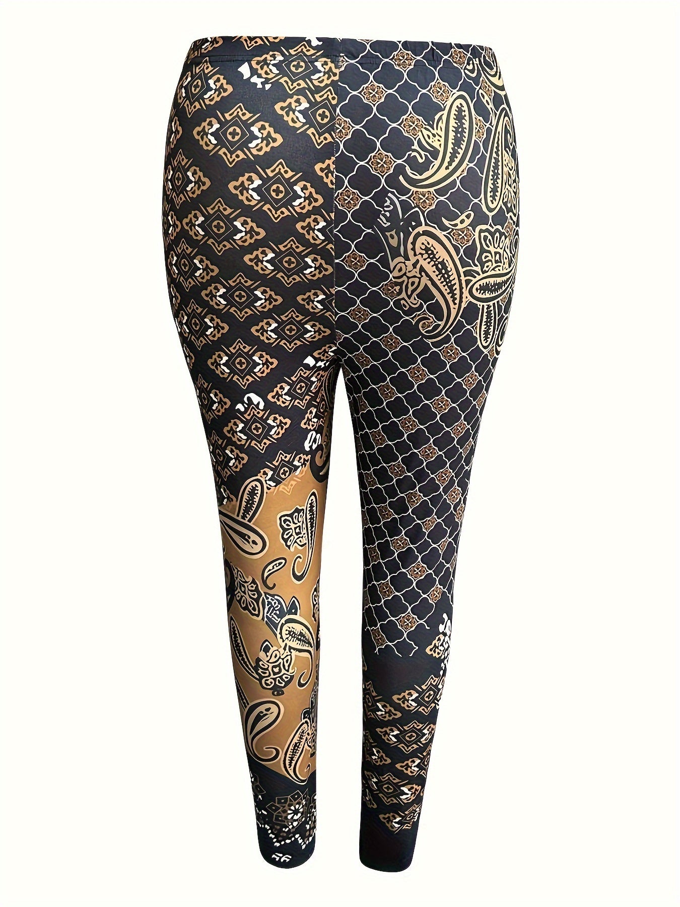  Plaid Print Skinny Leggings