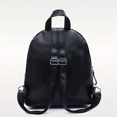 Minimalist Solid Backpack Zipper Storage Bag For School