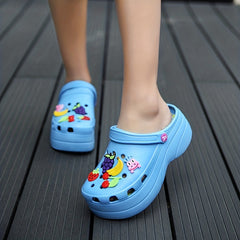 Women's Fruit Platform Clogs Chunky Heel Anti-skid Shoes