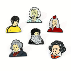 Cartoon Famous People Brooch Metal Badge Accessories for Men