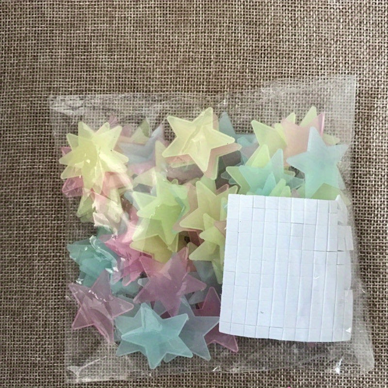 100pcs Glow In The Dark Stars Wall Stickers Ceiling Star Sticker